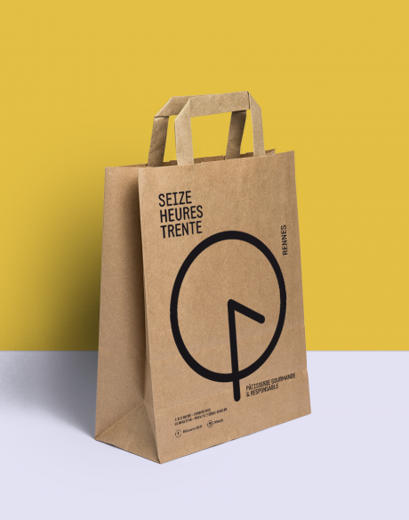 Logo identité visuelle - Graphiste Rennes Pyxel - Pâtisserie 16h30 Rennes
