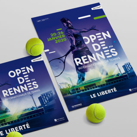 Open de Rennes - identité visuelle - PYXEL, Graphiste Rennes